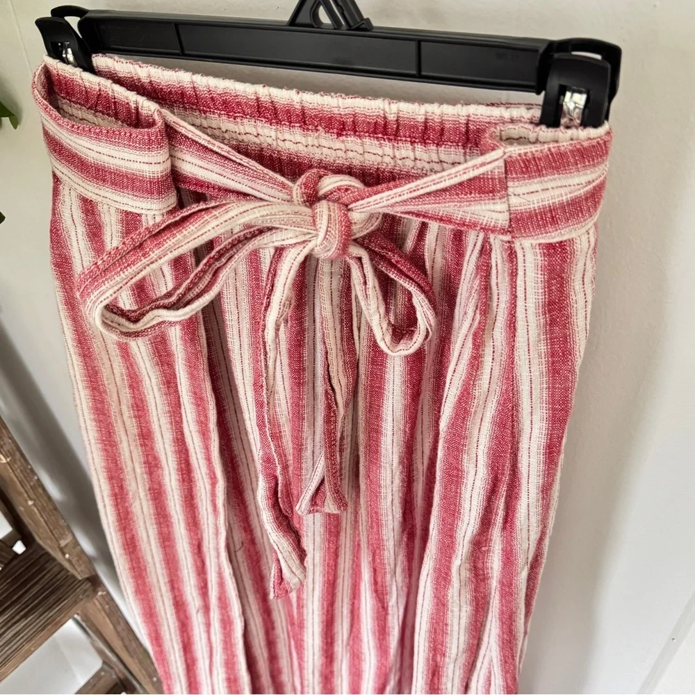 ✨ Max Studio Red White Striped High Low Skirt — Size Large ✨ - Picture 4 of 7